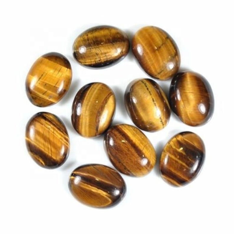 10x12mm Tiger Eye Oval Cabochon Loose Gemstones Grade: Aaa