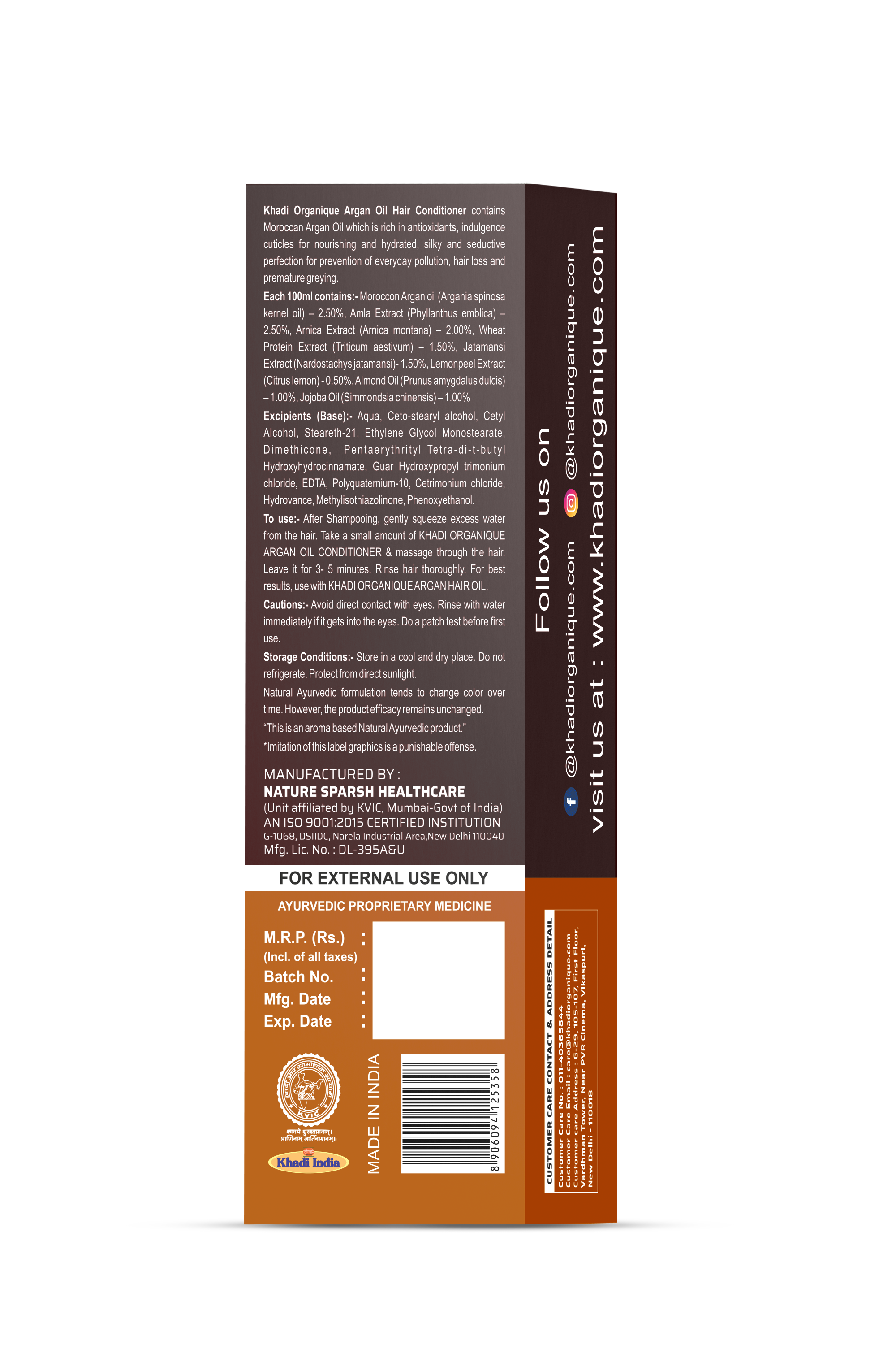 Moroccan Argan Oil Conditioner - Argan Oil Infused, 3-year Shelf Life, Reduces Hair Loss, Smoothens Strands, Straightening Effect