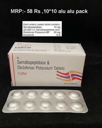 Serratiopeptidase और Diclofenac पोटेशियम गोलियाँ