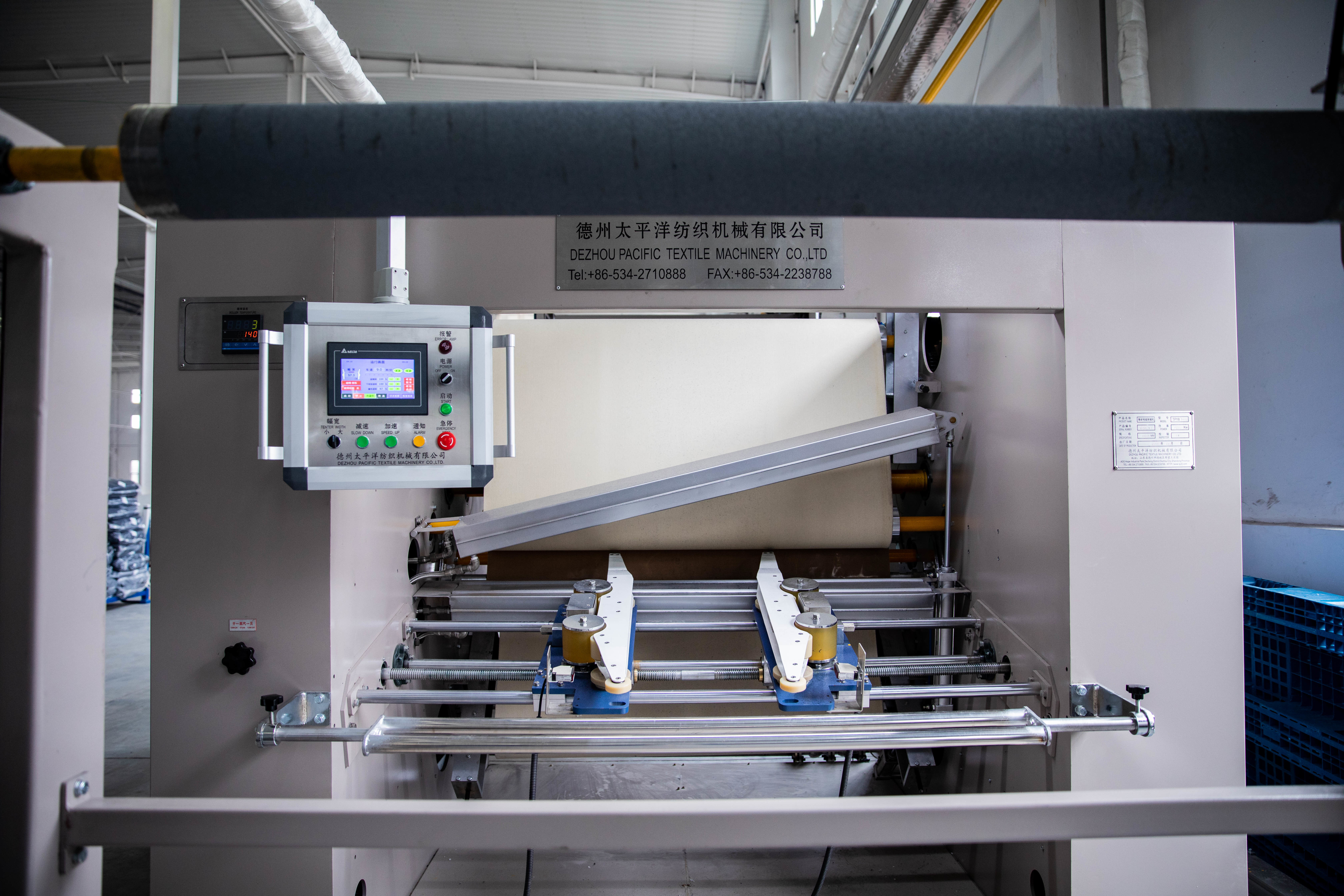 Blue+grey Single Pass Tubular Compactor For Circular Knitting Fabric