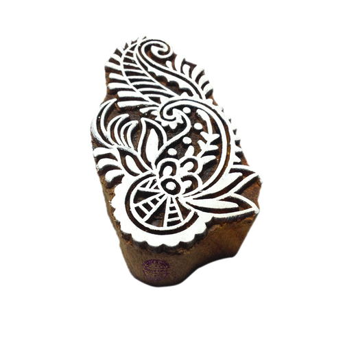 फ्लोरल वुडन ब्लॉक प्रिंटिंग स्टैम्प्स कोर सामग्री: लकड़ी