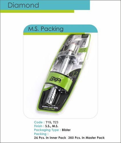 Diamond Stainless Less Steel Gas Lighter Size: Customized