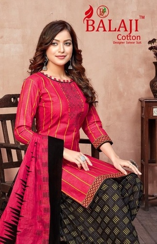 Balaji Hangama Vol 10 Cotton Chudidar Dress Material Catalog - Pure Cotton, Unstitched 2.0+2.0+2.0 Mtr, Multi Color, Printed | Casual Dress, All Season, Dry Clean, Washable