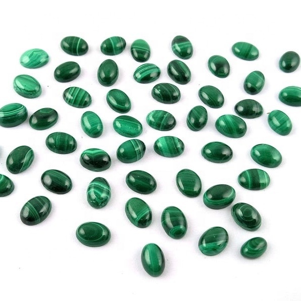 3x5mm Malachite Oval Cabochon Loose Gemstones Grade: Aaa