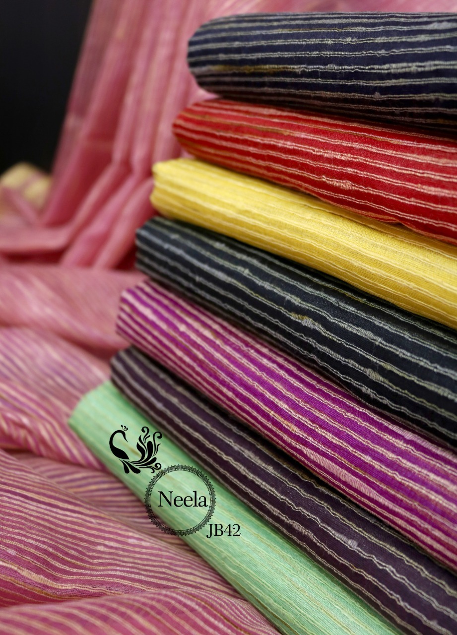 Pure Jute Silk Organza Saree - 6.5 Meters With Blouse | Beautiful Pastel Shades, Plain Pattern For Ethnic Occasions, Available In Multiple Colors