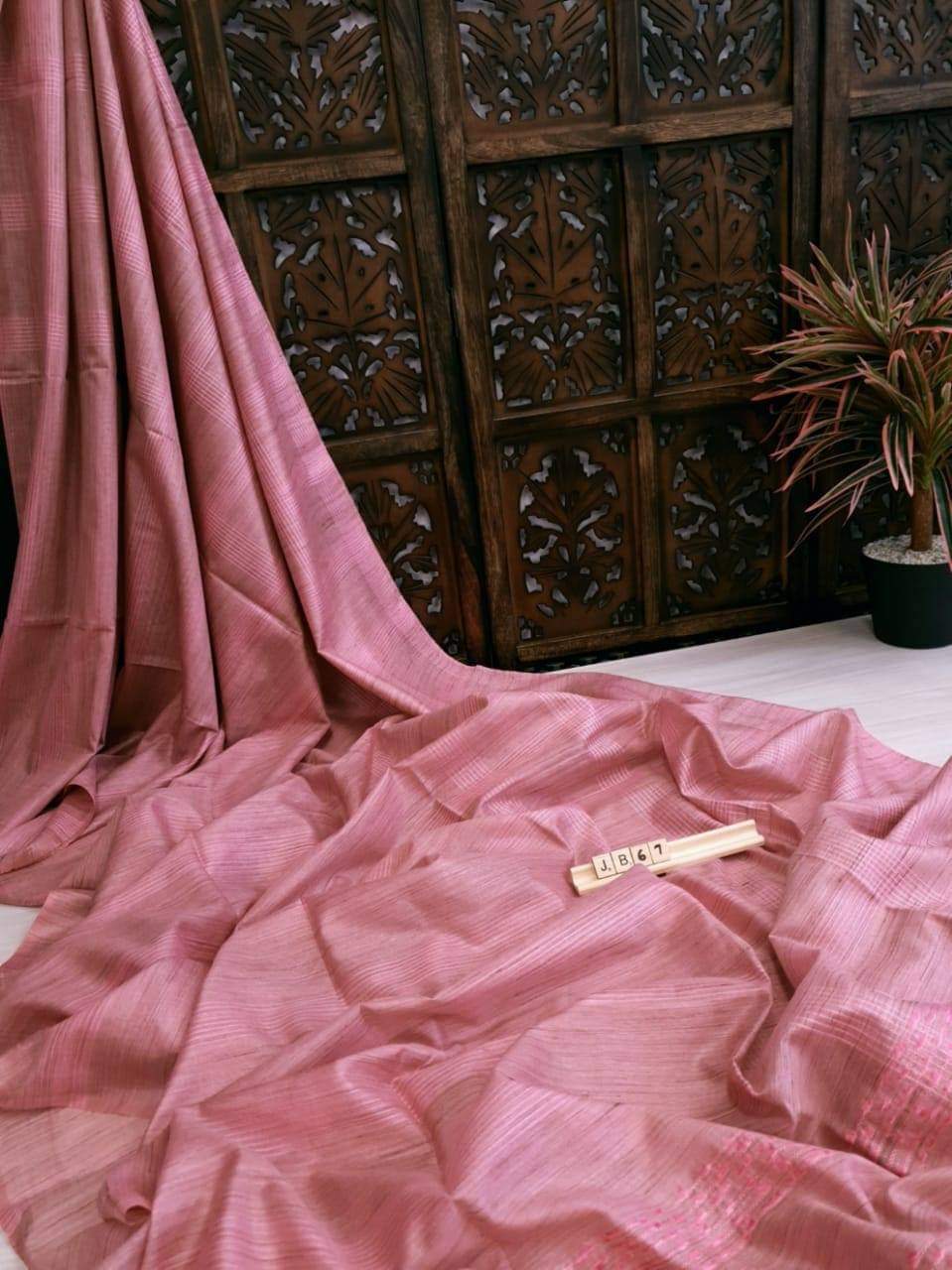 Pure Jute Silk Organza Saree - 6.5 Meters With Blouse | Beautiful Pastel Shades, Plain Pattern For Ethnic Occasions, Available In Multiple Colors