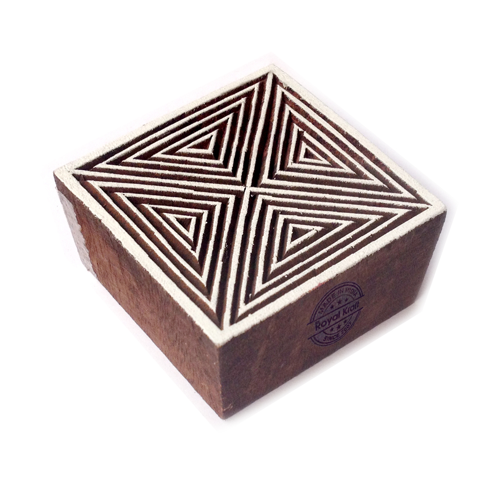 Mandala Square Wooden Block Printing Stamps Core Material: Wood