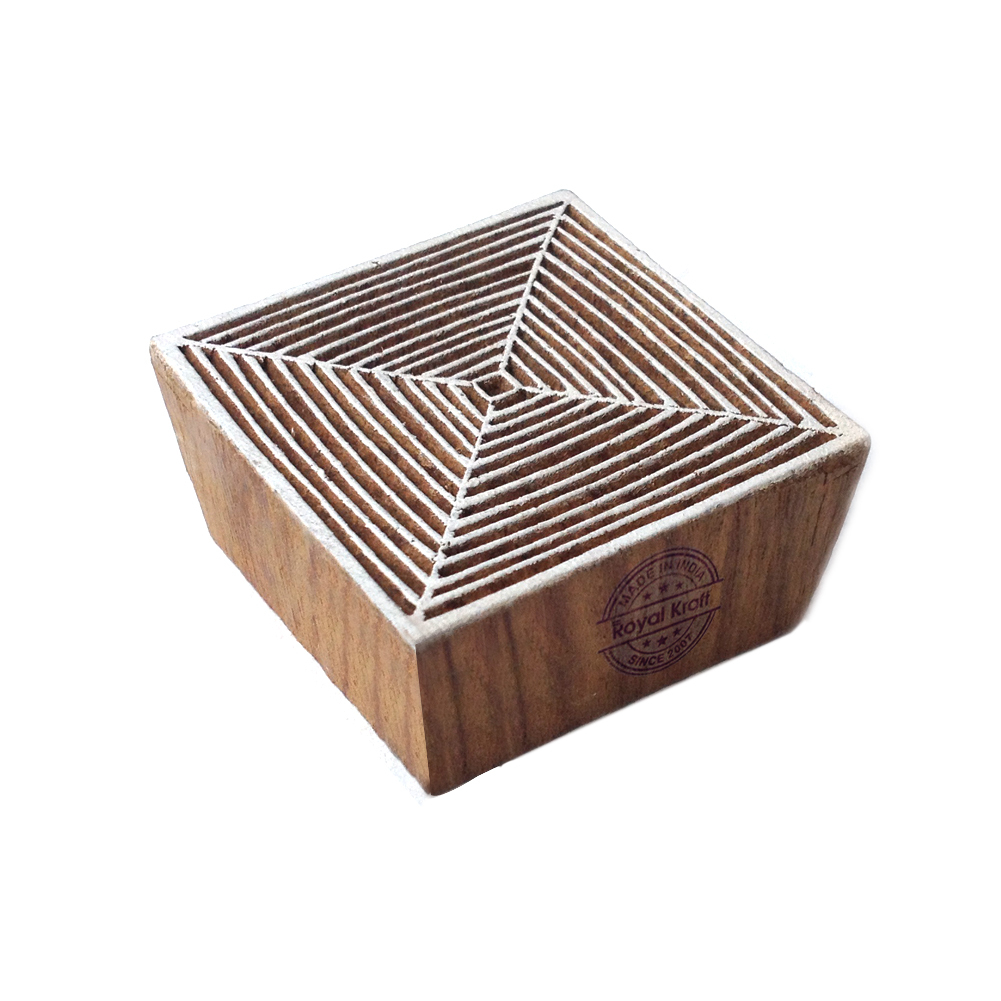 Mandala Square Wooden Block Printing Stamps Core Material: Wood