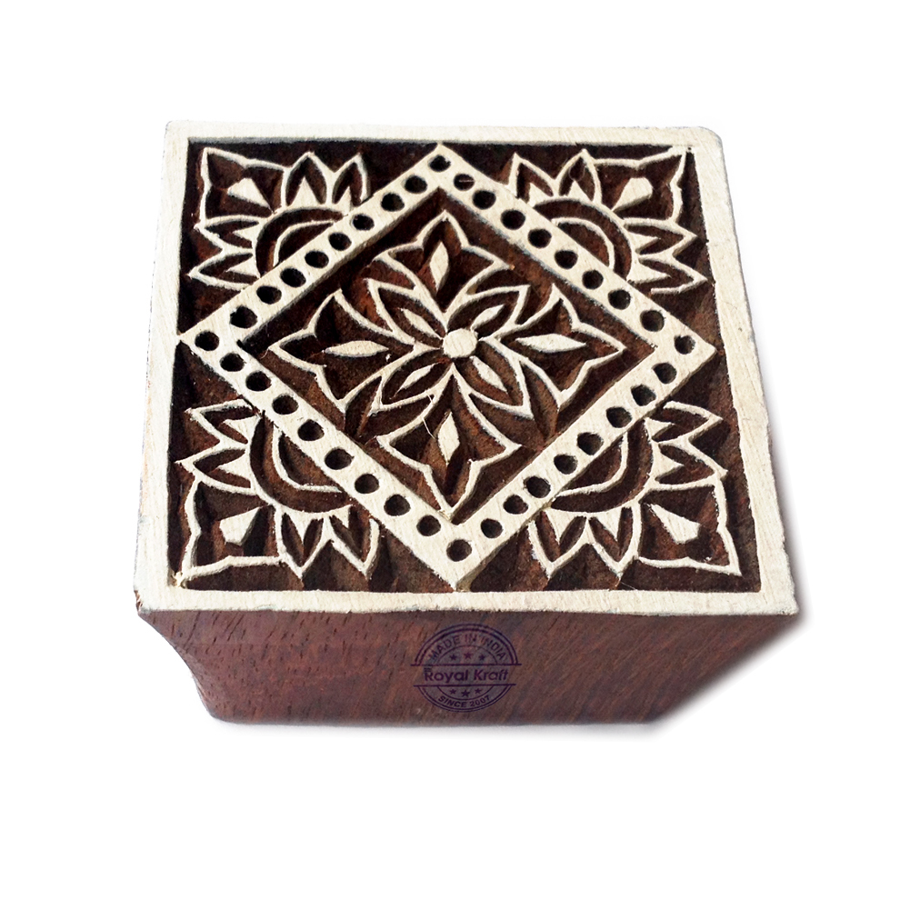 Square Wooden Block Printing Stamps Core Material: Wood