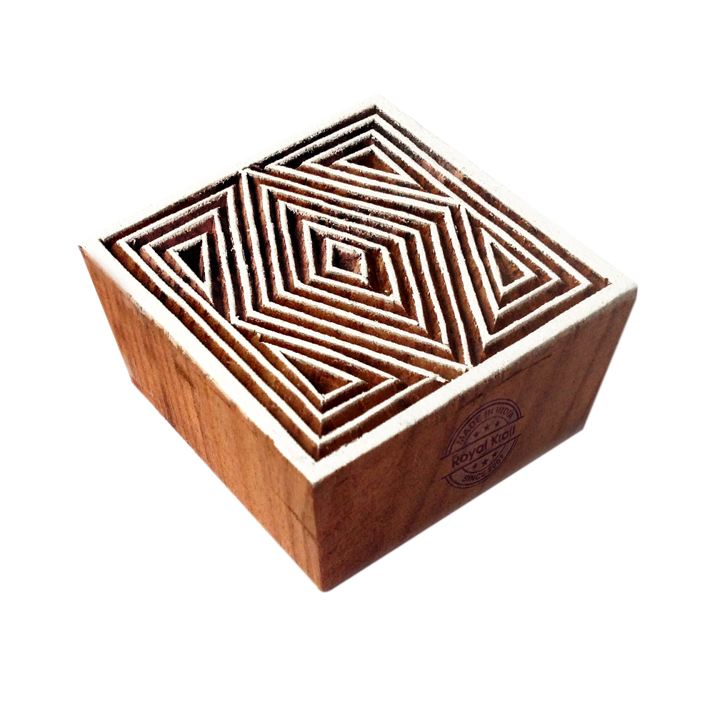 Square Wooden Block Printing Stamps Core Material: Wood