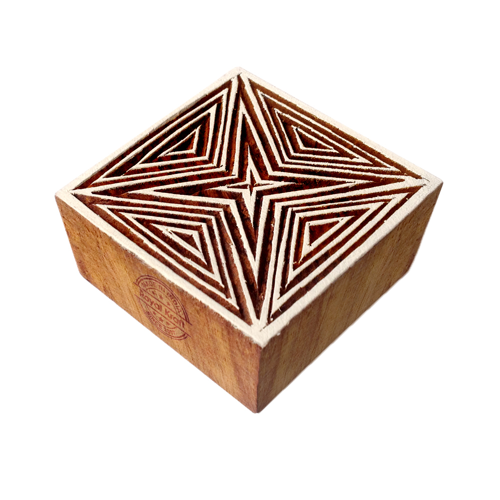 Square Wooden Block Printing Stamps Core Material: Wood