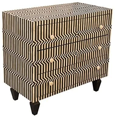 Bone Inlay Three Drawer Chest