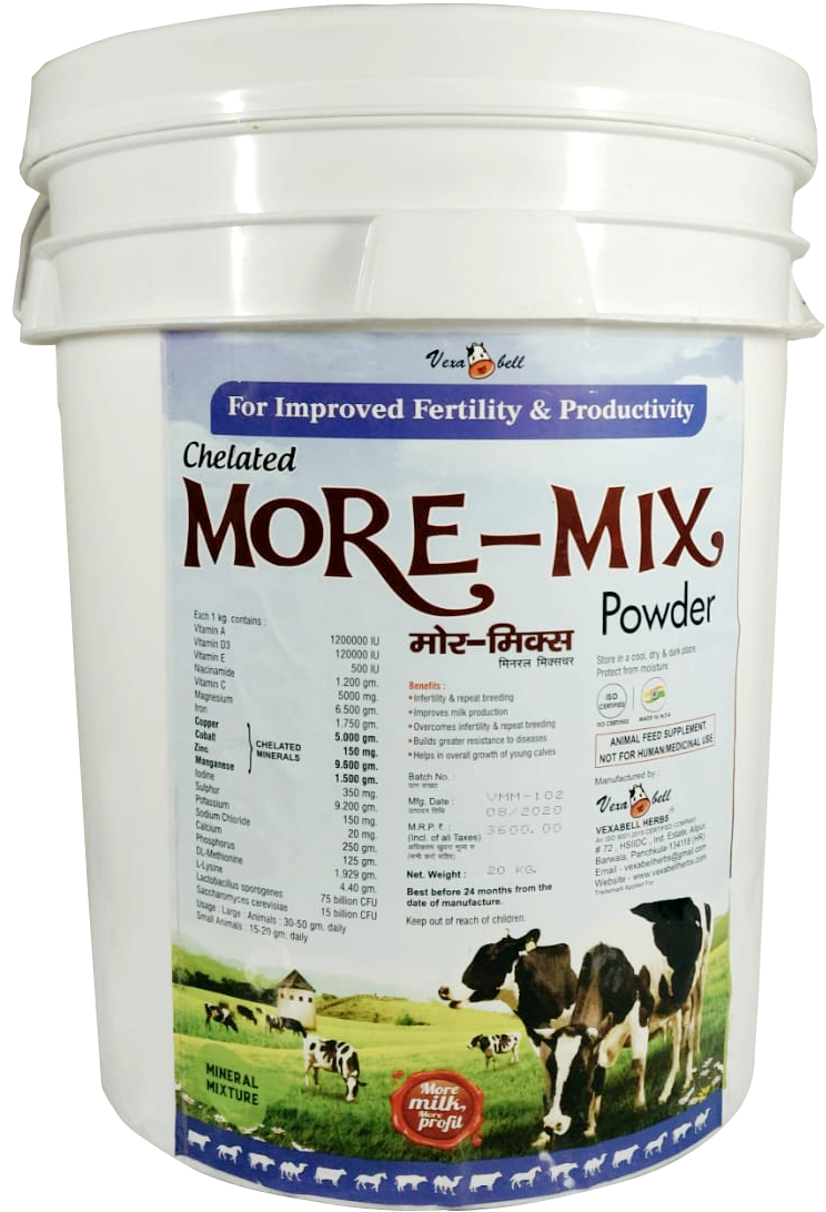 More Mix ( Chelated Mineral Mixture Powder ) 20kg Bucket Efficacy: Feed Preservatives