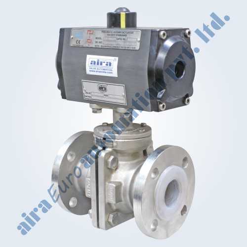 Casting Pneumatic Fep - Pfa Lined Floating Ball Valve