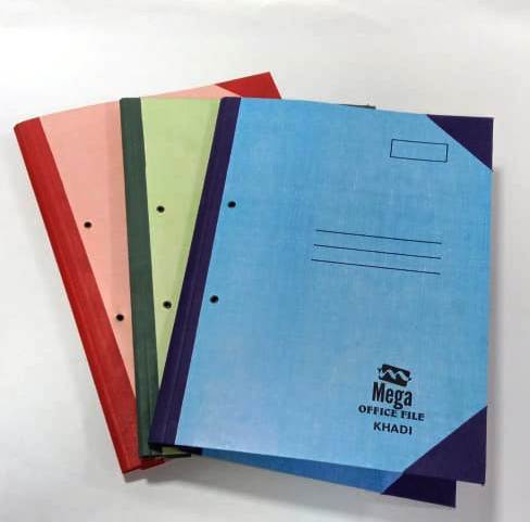 KHADI CLOTH SPRING FILE - Card Board, 12 Piece Office Stationery Set | Durable Design for Organized Document Storage