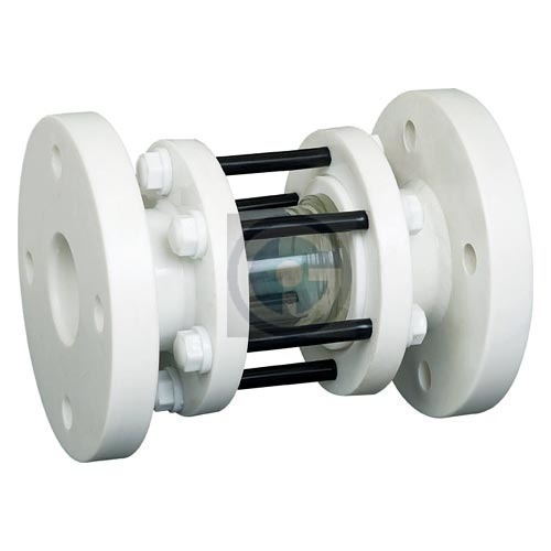 PP Sight Glass Valve - 1/2 inch to 12 inch, White Flanged Medium Pressure for Pipeline Applications