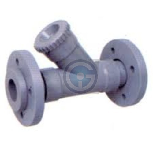PP Y Type Strainer Flanged End - PP Material, Various Sizes Available, White Color | Designed for Efficient Water Filtration in Pipe Fittings