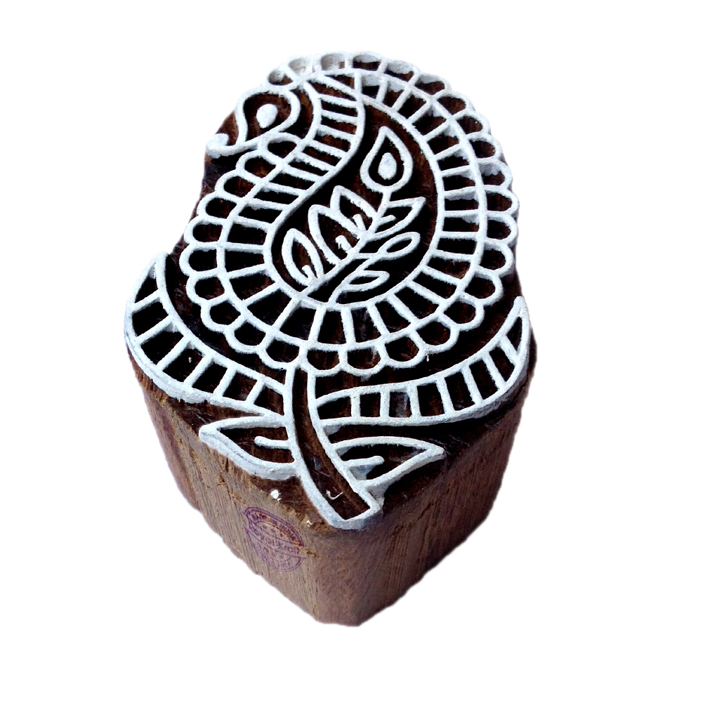 Paisley Wooden Block Printing Stamps Core Material: Wood