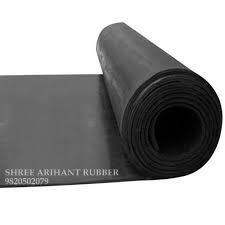 Black Rubber Sheets - 1mtr X 2mtr, Thickness 3-25mm, Color Black | Excellent Abrasion And Temperature Resistance, Elongation 150%