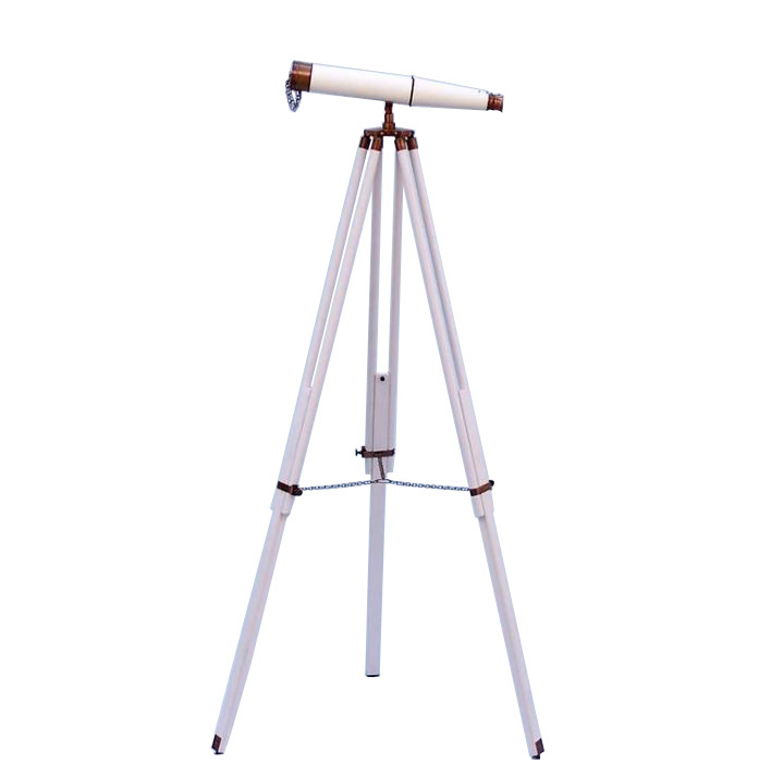 Floor Standing Admirals Antique Copper With White Leather Binoculars Focus Range: 42 X High Quality View Millimeter (Mm)