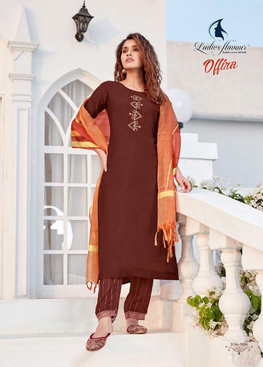 Dry Cleaning Offira Naylon Viscose Embroidery Kurtis Pant Dupatta