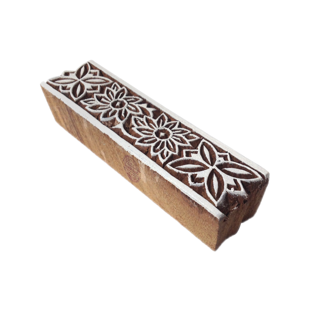 Zig Zag Border Wooden Block Printing Stamps Core Material: Wood