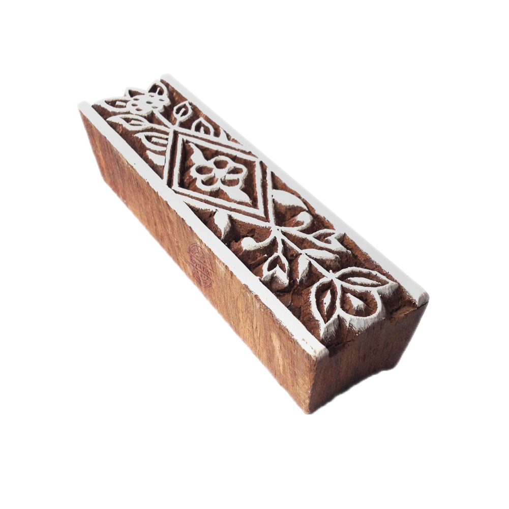 Zig Zag Border Wooden Block Printing Stamps Core Material: Wood
