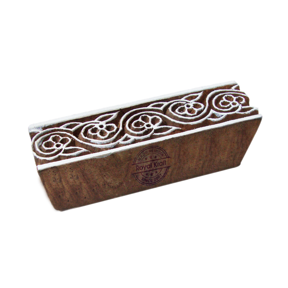 Zig Zag Border Wooden Block Printing Stamps Core Material: Wood