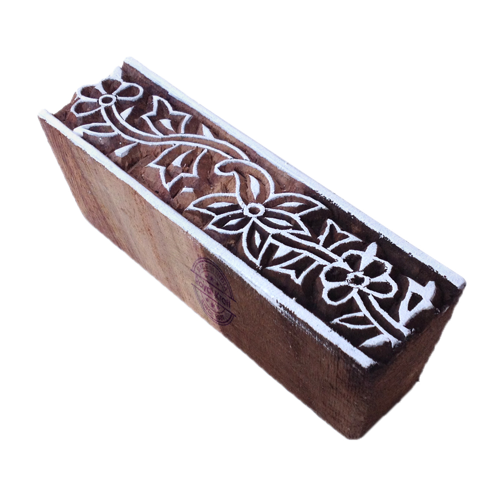 Geometric Border Wooden Block Printing Stamps Core Material: Wood
