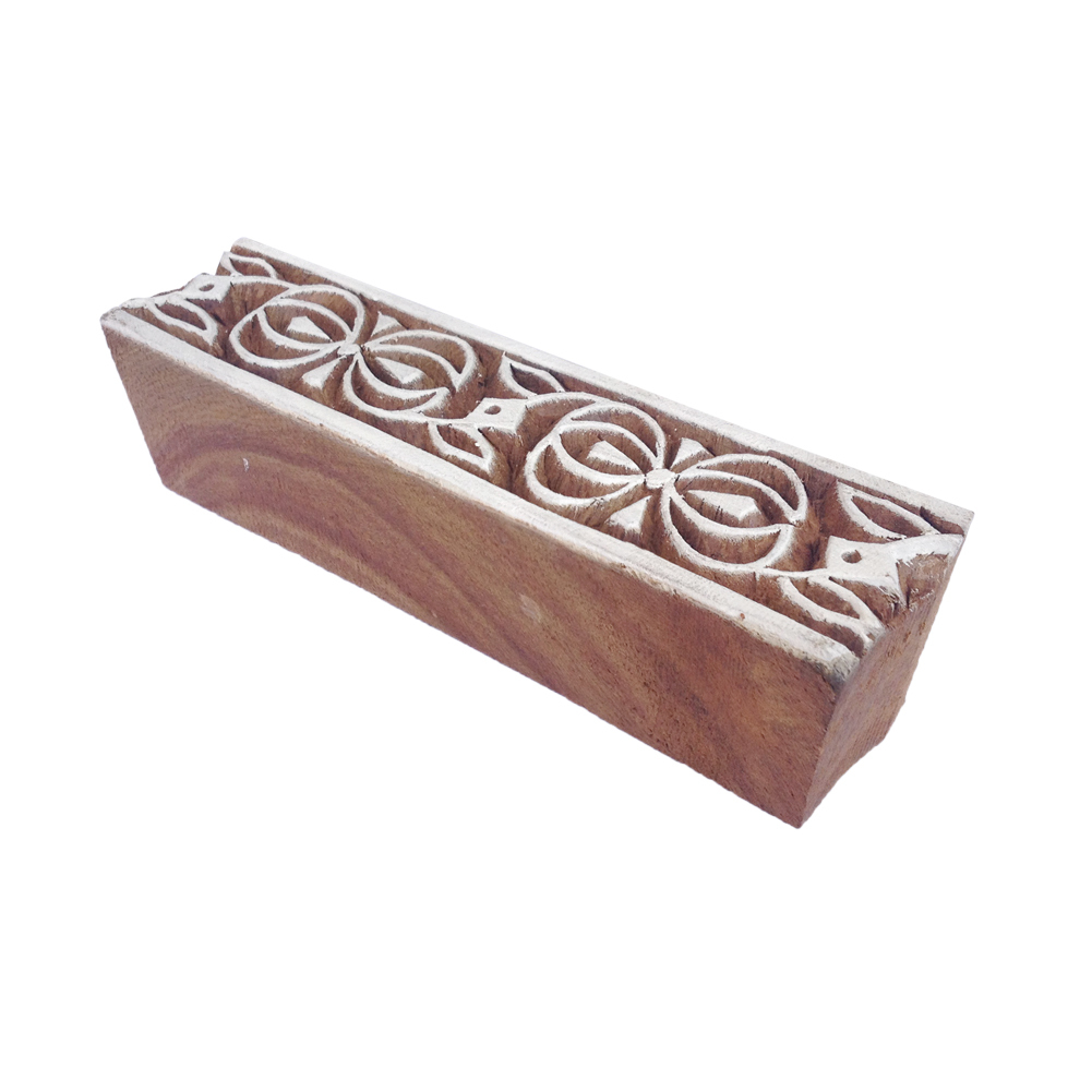 Geometric Border Wooden Block Printing Stamps Core Material: Wood