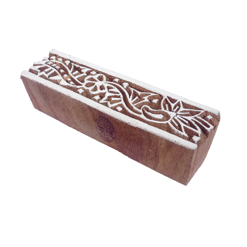 Geometric Border Wooden Block Printing Stamps Core Material: Wood
