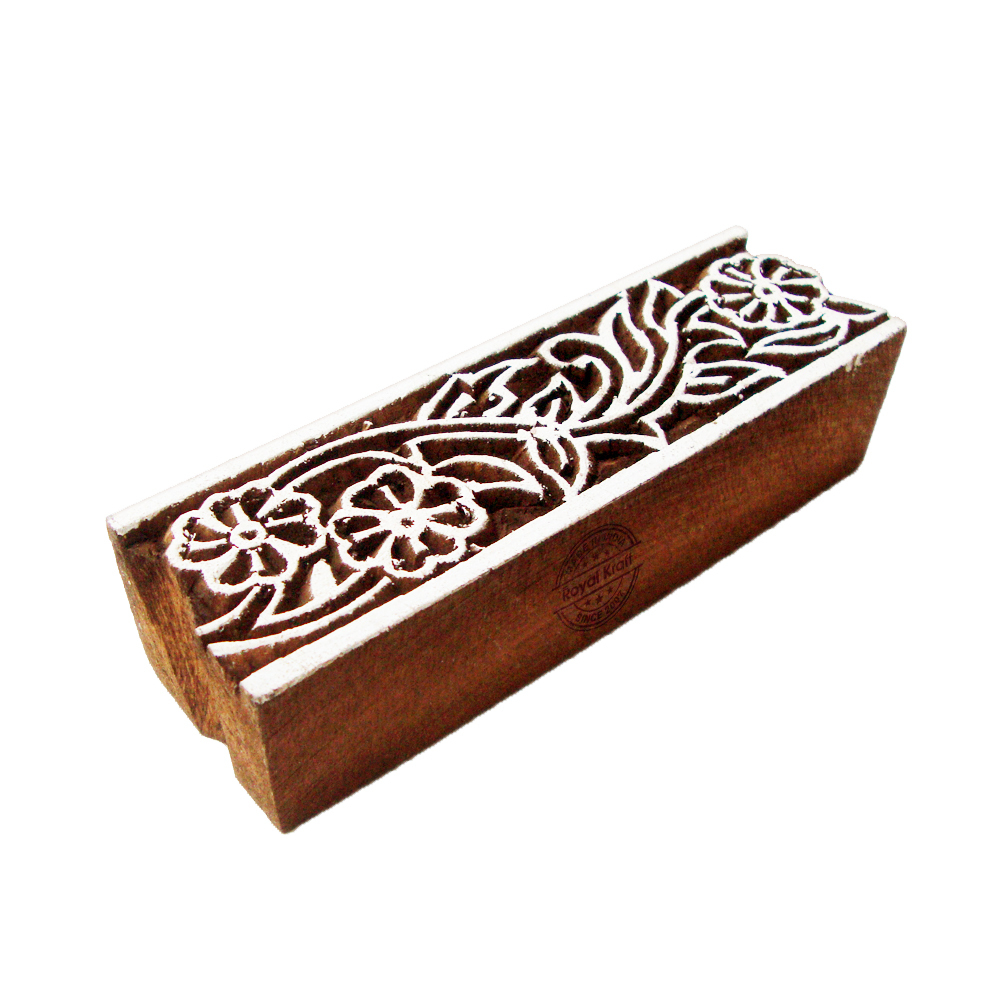 Paisley Border Wooden Block Printing Stamps Core Material: Wood