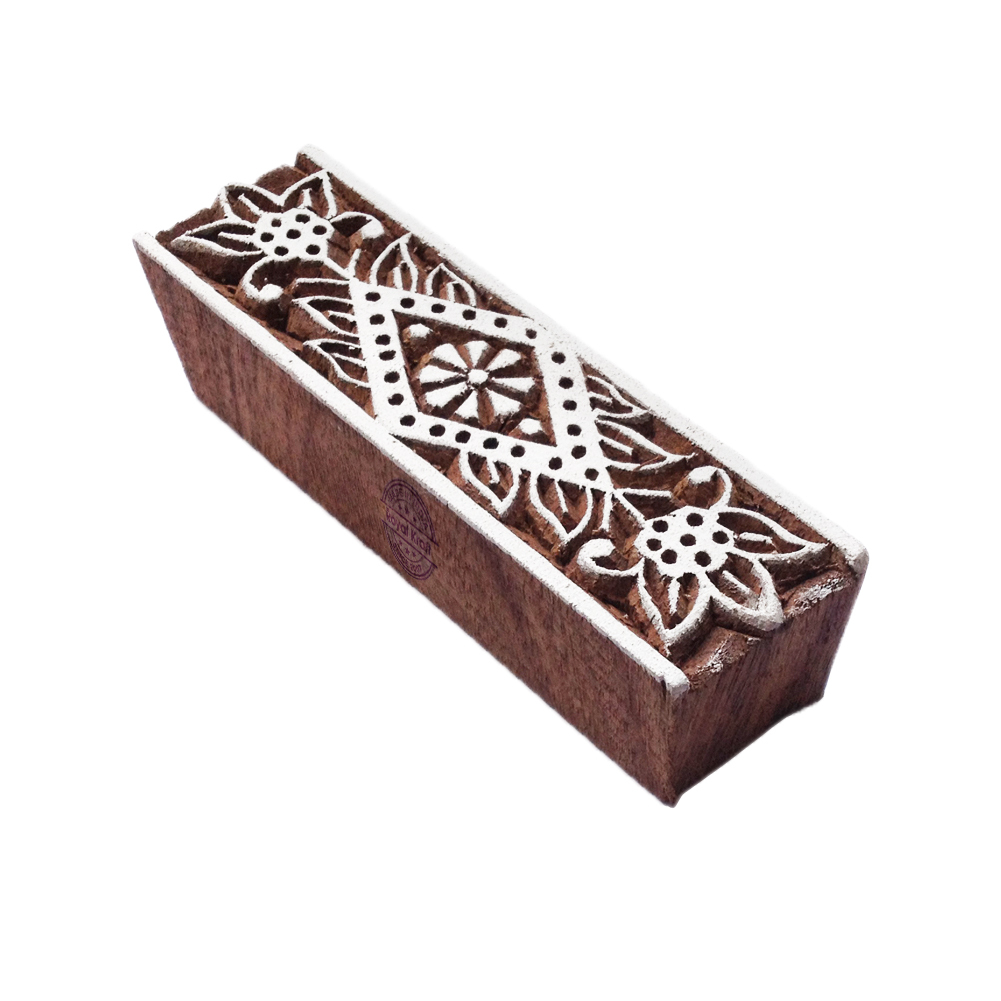 Paisley Border Wooden Block Printing Stamps Core Material: Wood