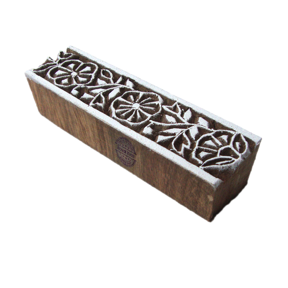 Paisley Border Wooden Block Printing Stamps Core Material: Wood