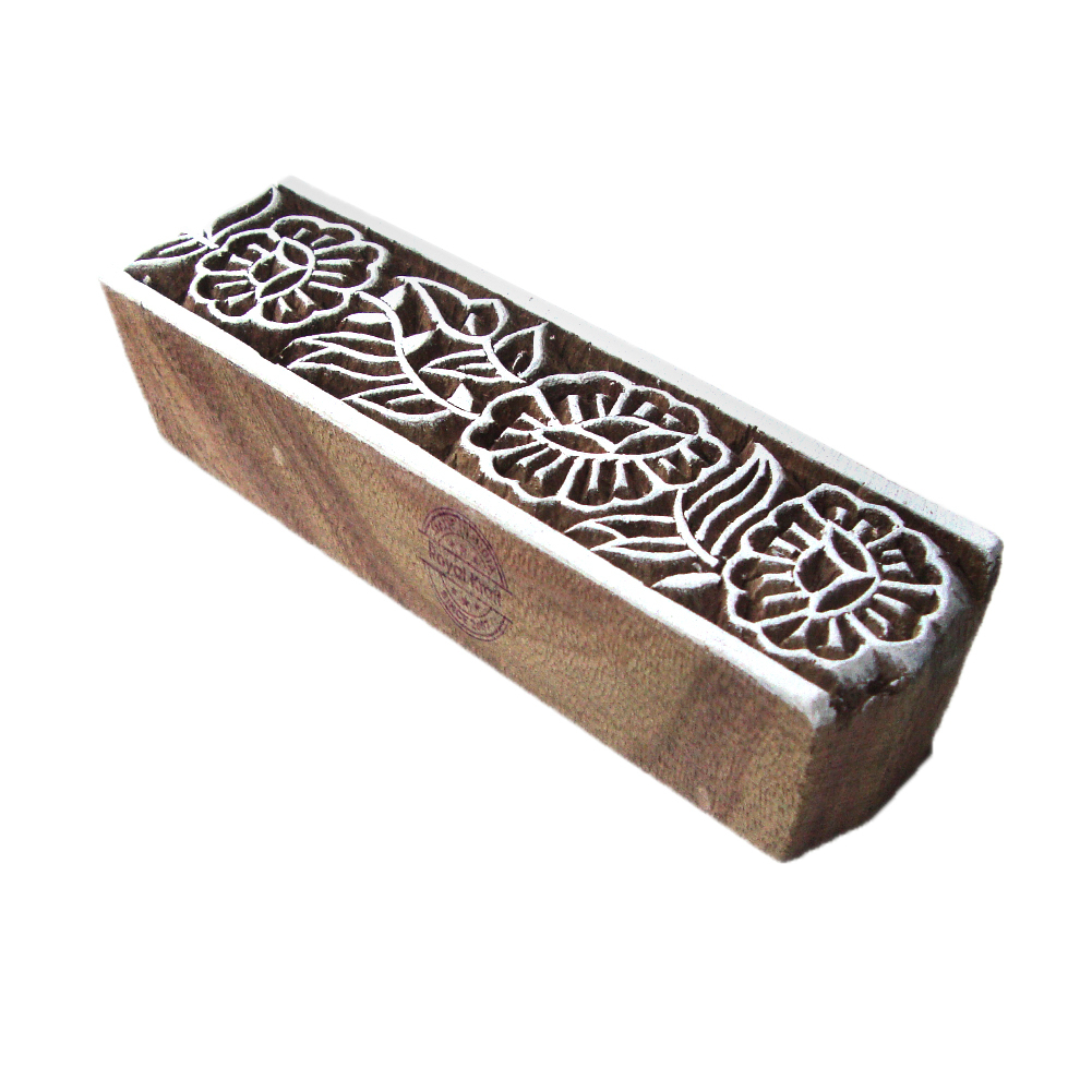 Paisley Border Wooden Block Printing Stamps Core Material: Wood