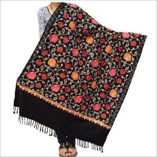 Ladies Printed Woolen Shawl - Wool Material, Multicolor Design | Perfect for Daily Use, Stylish Printed Pattern for Women