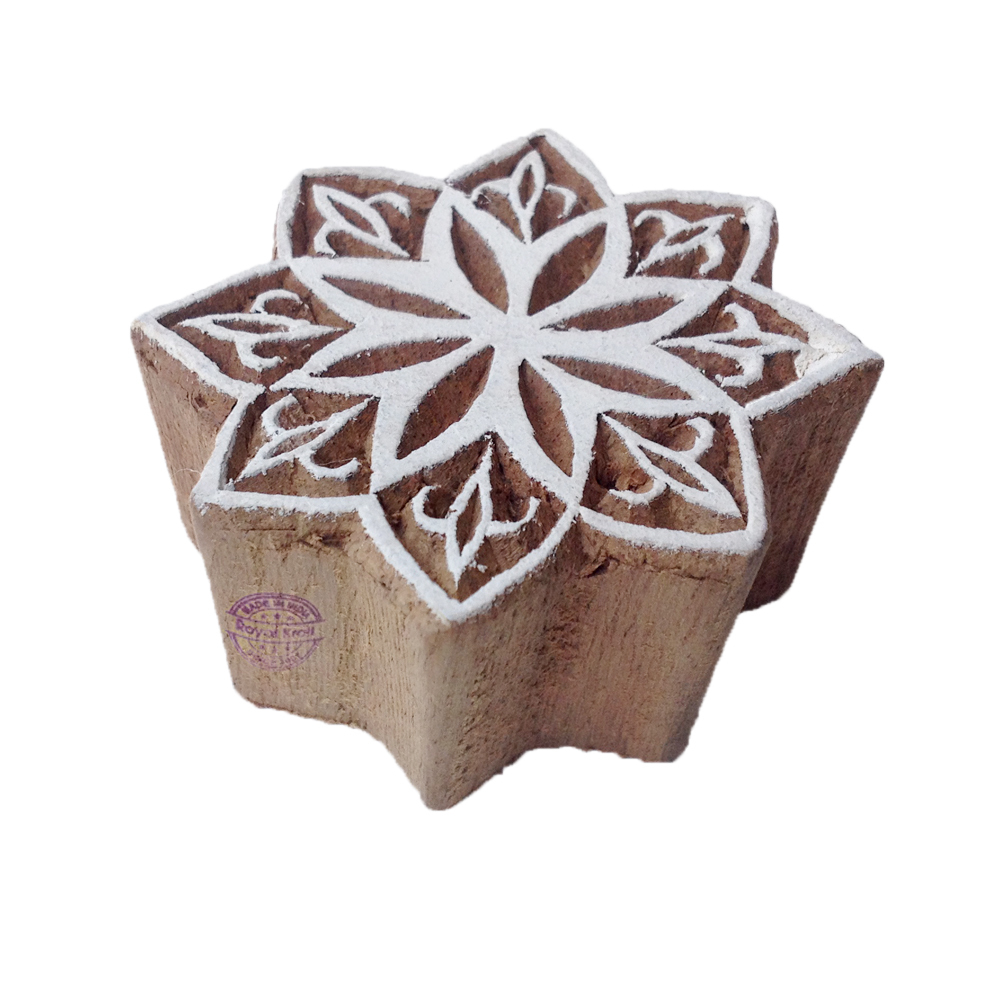 Star Wooden Block Printing Stamps Core Material: Wood