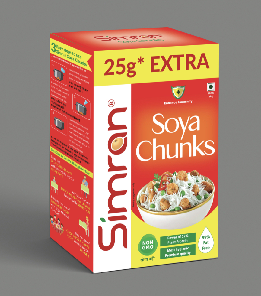 Simran Soya Chunks 50g, 100g, 225g, 1kg Pack Size: 50g