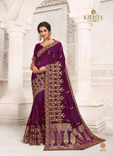 Multi Color Kalista Fashions Dulhan Vichitra Banarasi Silk Designer Saree Catalog