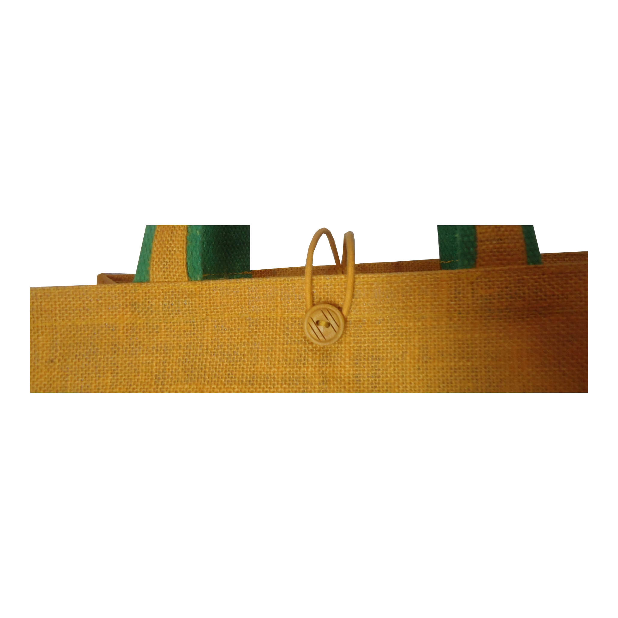 Re-useable Button Closure Pp Laminated Jute Bag
