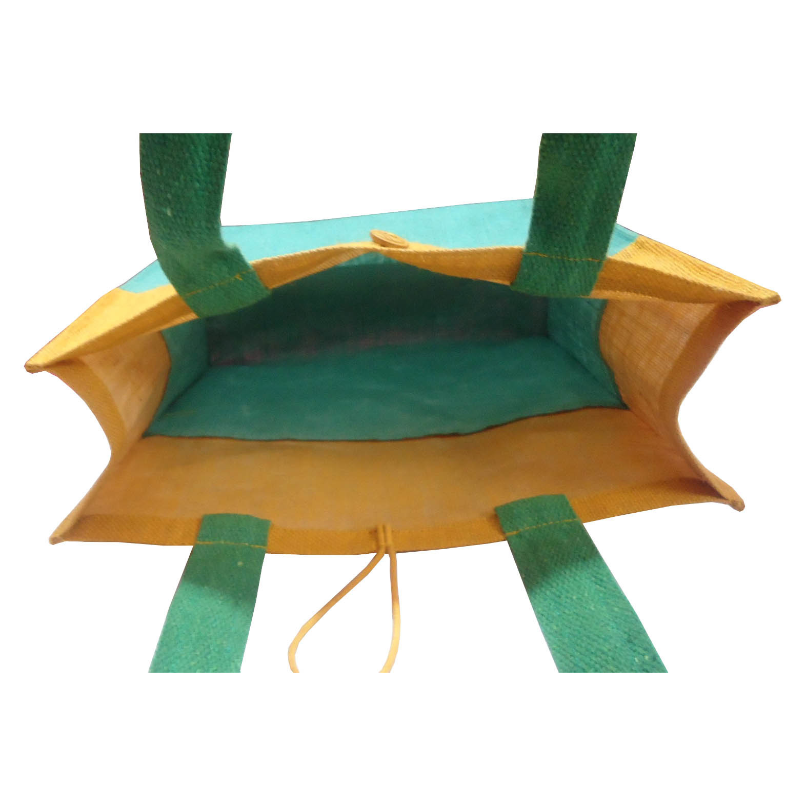 Re-useable Button Closure Pp Laminated Jute Bag