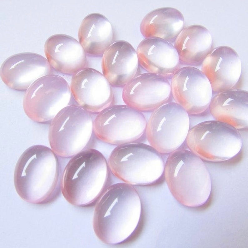 10x12mm Rose Quartz Oval Cabochon Loose Gemstones Grade: Aaa