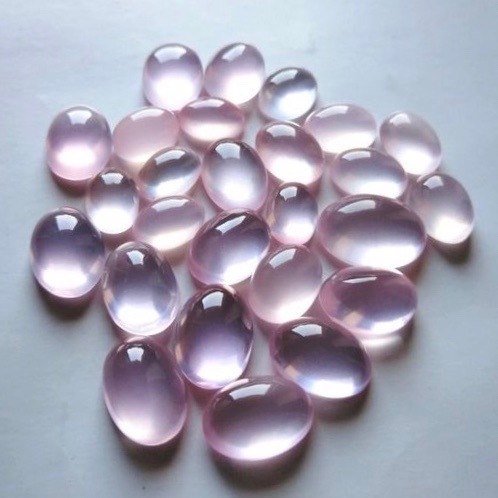 10x12mm Rose Quartz Oval Cabochon Loose Gemstones Grade: Aaa