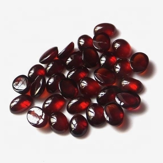 8x10mm Red Mozambique Garnet Oval Cabochon Loose Gemstones Grade: Aaa
