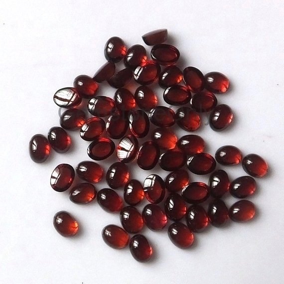 Mozambique Garnet - 9x11mm Oval Cabochon, Aaa Quality Natural Red Gemstone