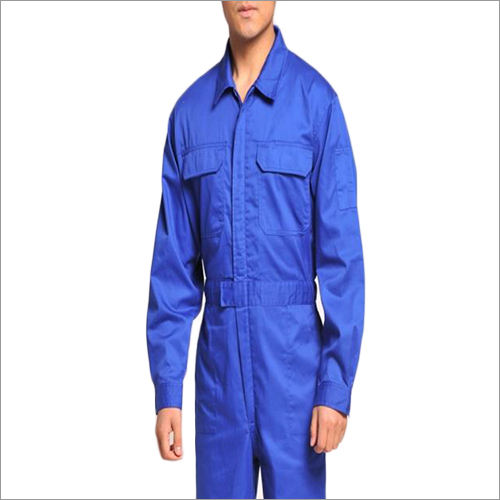 Industrial Safety Coverall - Durable Fabric, Various Sizes Available | Blue Color, Designed For Male Industrial Use