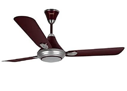 Ceiling Fan - Metal Material, 3 Blades, White Black Color | Energy Efficient 5 Star Rating, Ceiling Installation, Air Cooling System, 6 Months Warranty