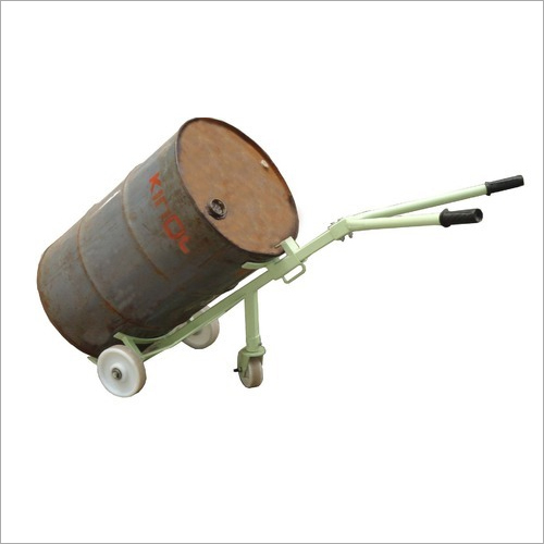 Drum Carrier - Mild Steel, 3 Wheels, Manual Lifting 0-250 mm | Industrial Usage, 12 Month Warranty