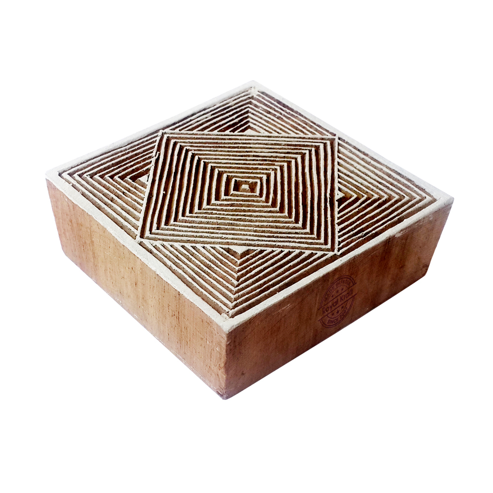 Square Wooden Block Printing Stamps Core Material: Wood
