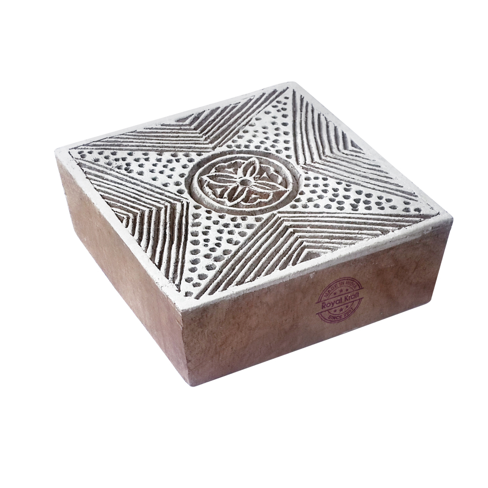 Square Wooden Block Printing Stamps Core Material: Wood